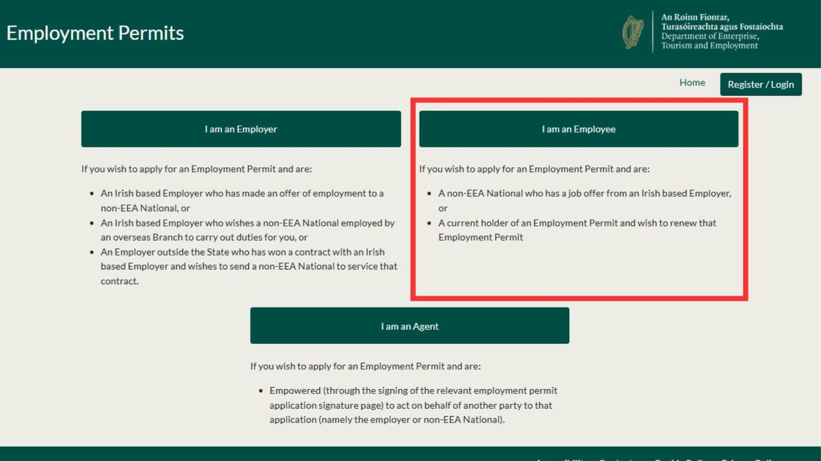 How to Create an Employee Account on the Employment Permits Online System (EPOS)